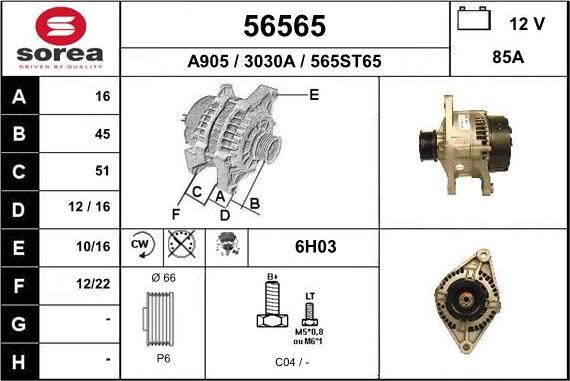 EAI 56565 - Alternator furqanavto.az