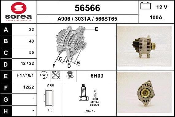 EAI 56566 - Alternator furqanavto.az