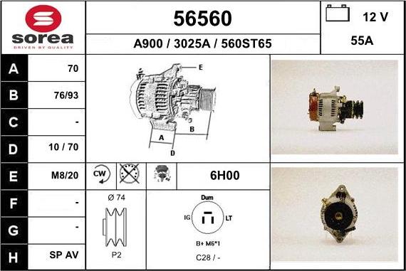EAI 56560 - Alternator furqanavto.az