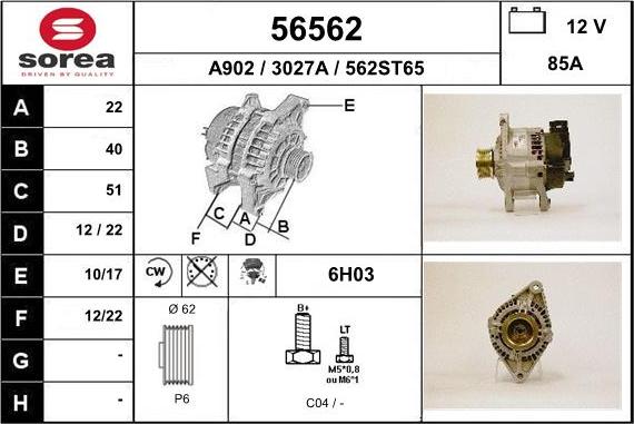 EAI 56562 - Alternator furqanavto.az