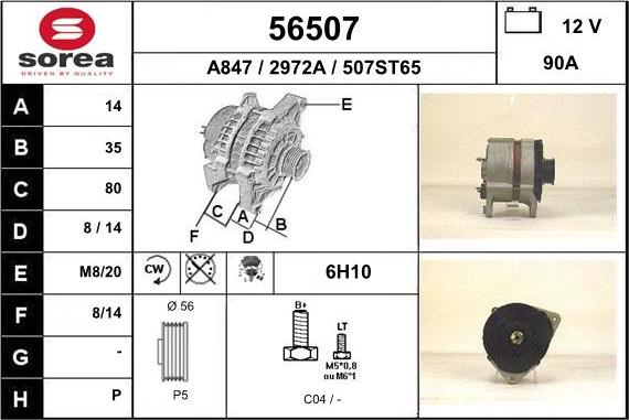 EAI 56507 - Alternator furqanavto.az