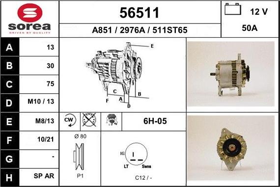 EAI 56511 - Alternator furqanavto.az