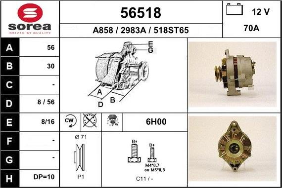 EAI 56518 - Alternator furqanavto.az