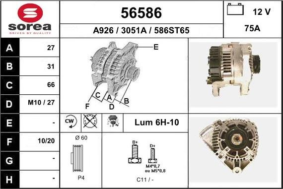 EAI 56586 - Alternator furqanavto.az