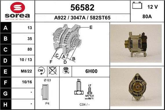 EAI 56582 - Alternator furqanavto.az