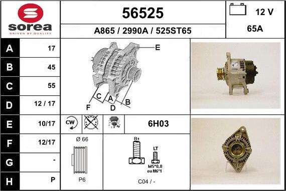 EAI 56525 - Alternator furqanavto.az