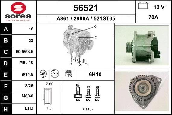 EAI 56521 - Alternator furqanavto.az