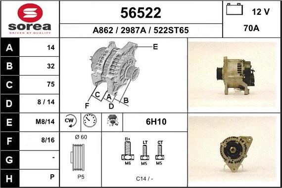 EAI 56522 - Alternator furqanavto.az