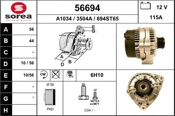 EAI 56694 - Alternator furqanavto.az