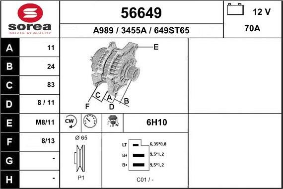 EAI 56649 - Alternator furqanavto.az