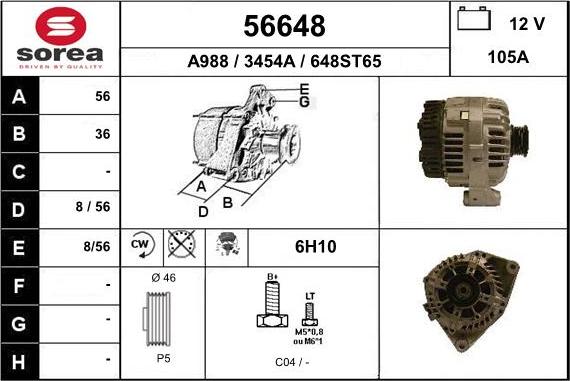 EAI 56648 - Alternator furqanavto.az