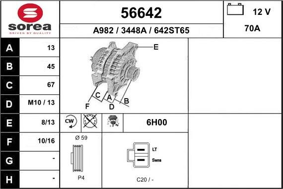 EAI 56642 - Alternator furqanavto.az