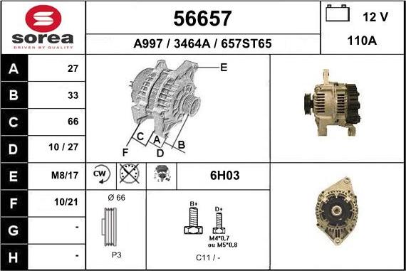 EAI 56657 - Alternator furqanavto.az