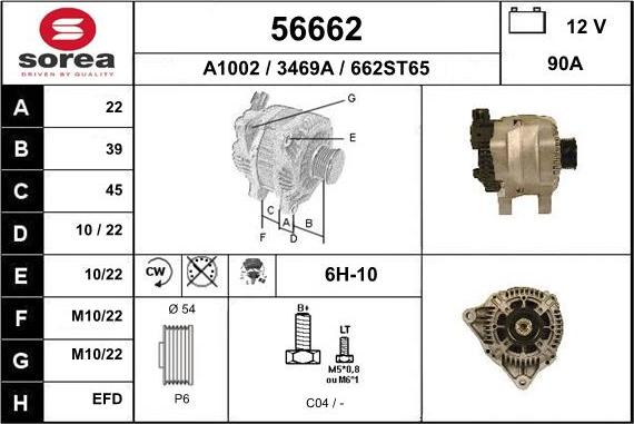 EAI 56662 - Alternator furqanavto.az