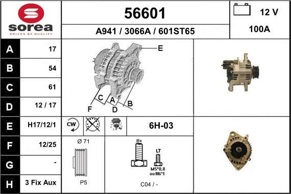 EAI 56601 - Alternator furqanavto.az