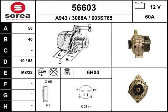 EAI 56603 - Alternator furqanavto.az