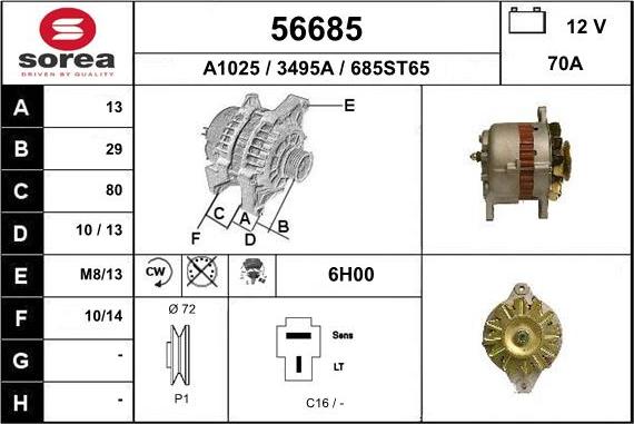 EAI 56685 - Alternator furqanavto.az
