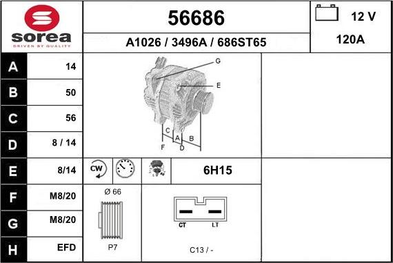 EAI 56686 - Alternator furqanavto.az