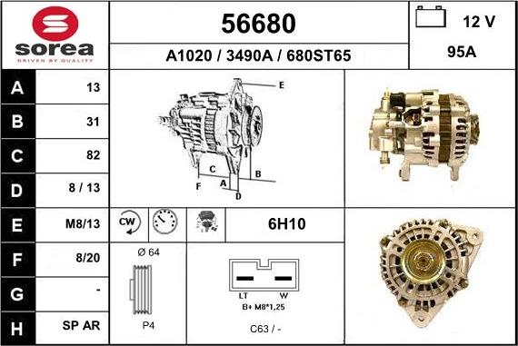 EAI 56680 - Alternator furqanavto.az