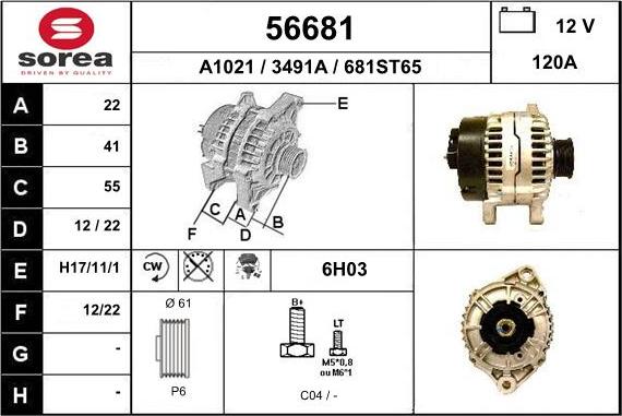 EAI 56681 - Alternator furqanavto.az