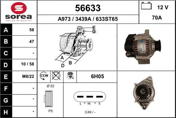 EAI 56633 - Alternator furqanavto.az