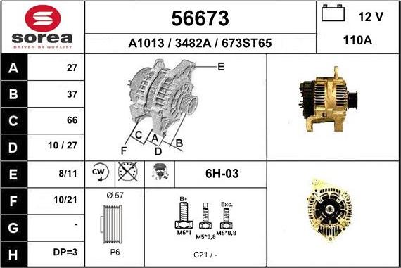 EAI 56673 - Alternator furqanavto.az