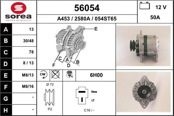 EAI 56054 - Alternator furqanavto.az