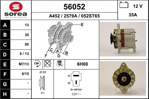 EAI 56052 - Alternator furqanavto.az