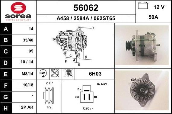 EAI 56062 - Alternator furqanavto.az