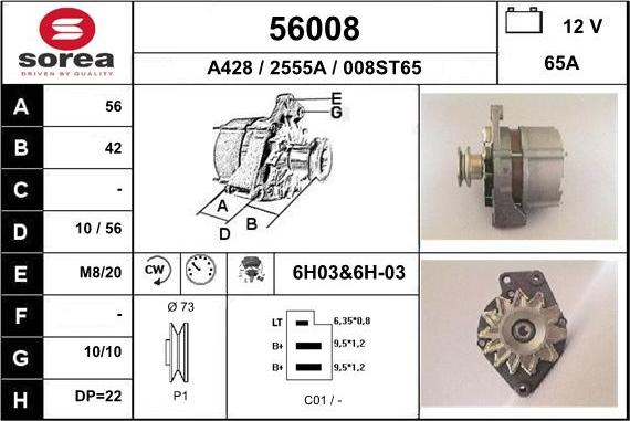EAI 56008 - Alternator furqanavto.az