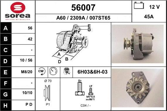 EAI 56007 - Alternator furqanavto.az