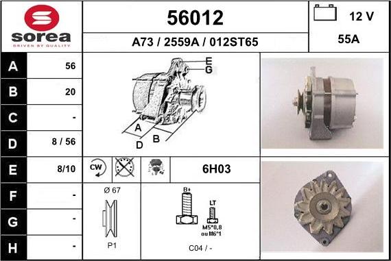 EAI 56012 - Alternator furqanavto.az