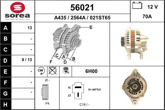 EAI 56021 - Alternator furqanavto.az