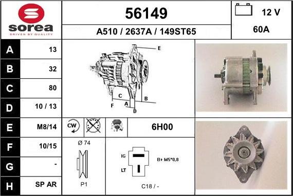 EAI 56149 - Alternator furqanavto.az