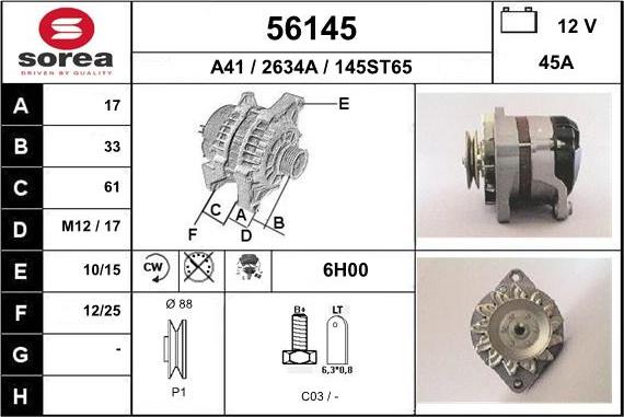 EAI 56145 - Alternator furqanavto.az