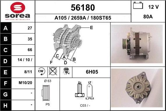 EAI 56180 - Alternator furqanavto.az