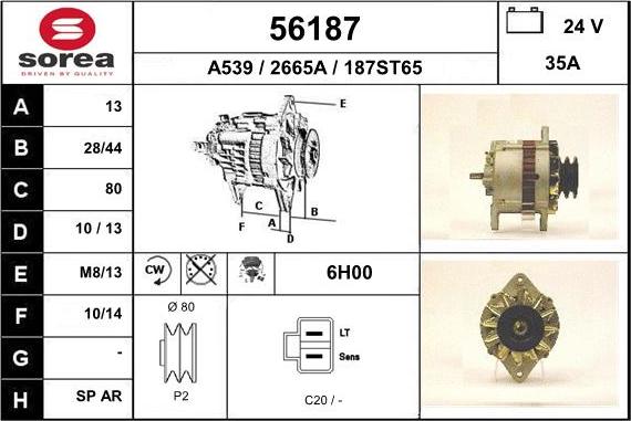 EAI 56187 - Alternator furqanavto.az