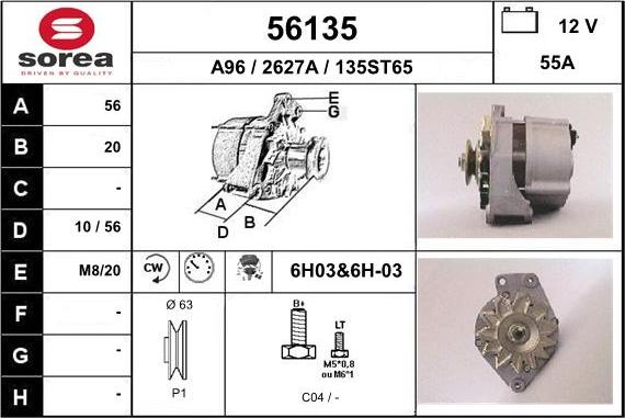 EAI 56135 - Alternator furqanavto.az