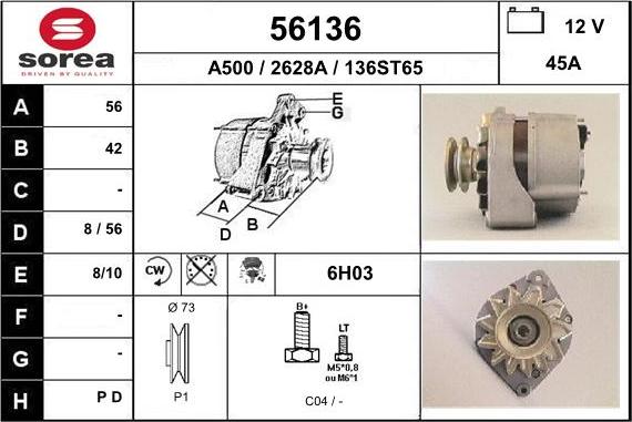 EAI 56136 - Alternator furqanavto.az