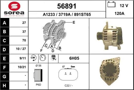 EAI 56891 - Alternator furqanavto.az