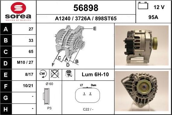 EAI 56898 - Alternator furqanavto.az