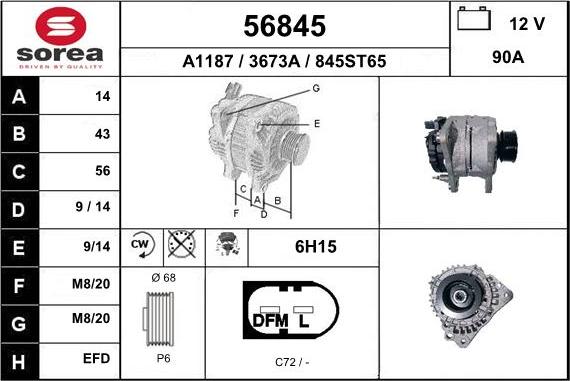 EAI 56845 - Alternator furqanavto.az