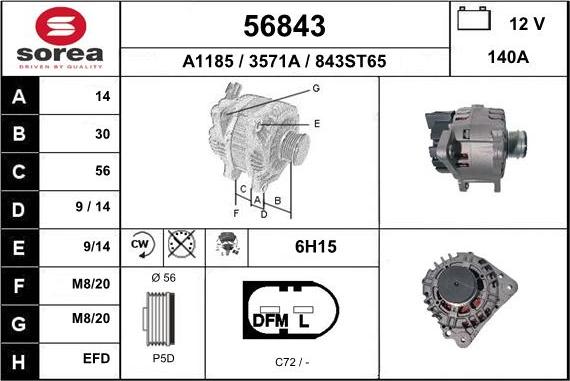 EAI 56843 - Alternator furqanavto.az