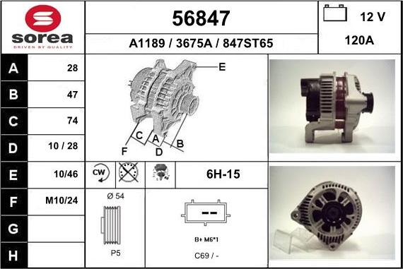 EAI 56847 - Alternator furqanavto.az