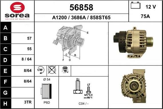 EAI 56858 - Alternator furqanavto.az