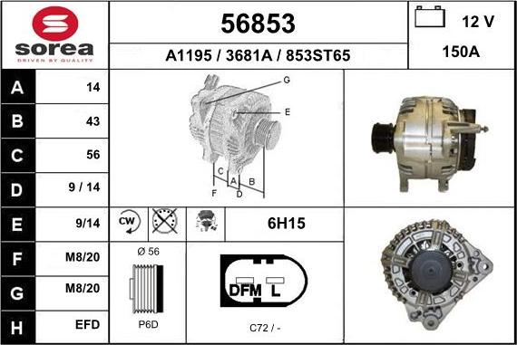 EAI 56853 - Alternator furqanavto.az