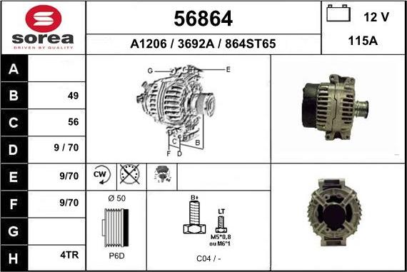 EAI 56864 - Alternator furqanavto.az