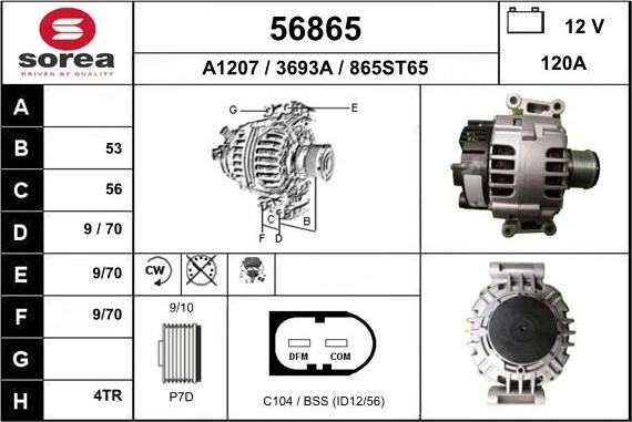 EAI 56865 - Alternator furqanavto.az