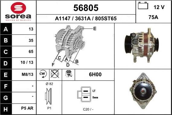 EAI 56805 - Alternator furqanavto.az