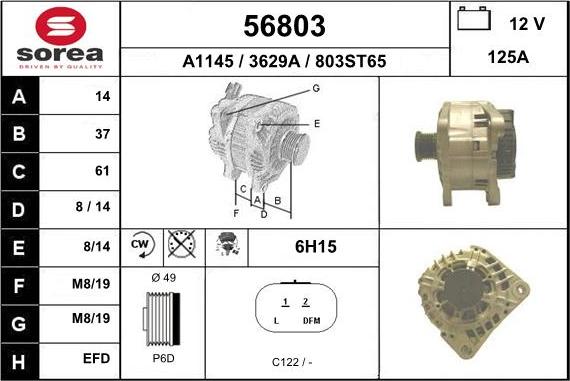 EAI 56803 - Alternator furqanavto.az